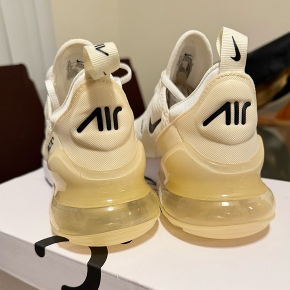 Nike Air Max 270 Beige and White Sneakers - Picture 3 of 6